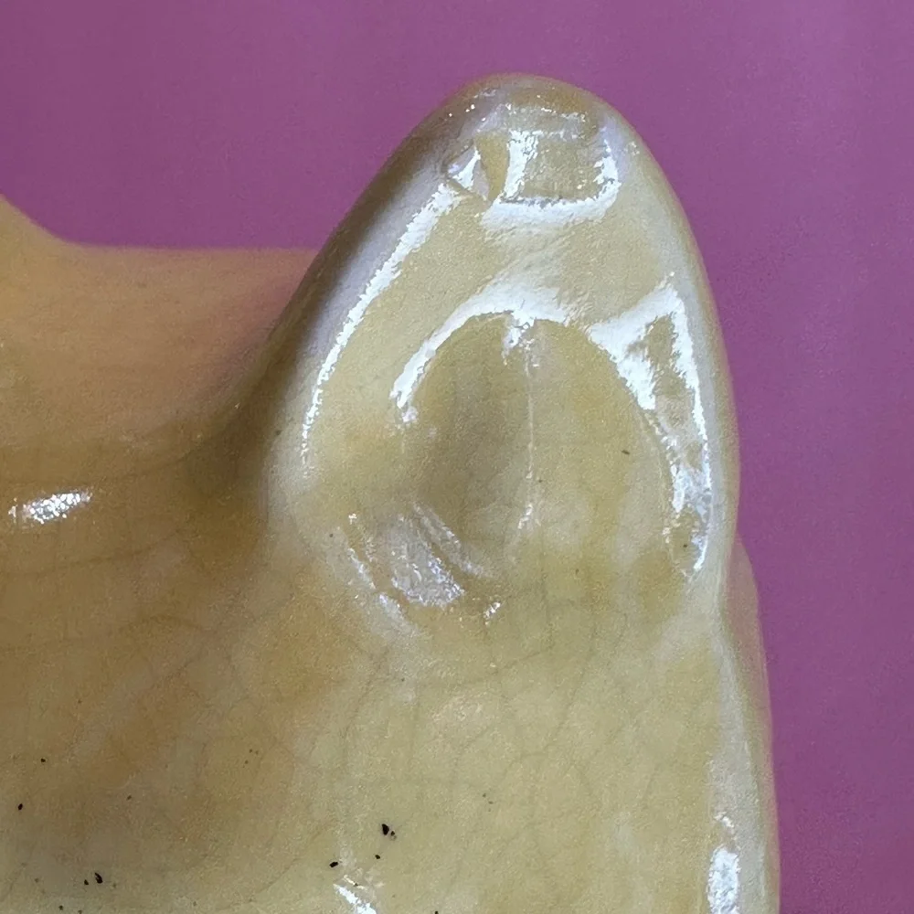 Antique Vintage‎ Yellow Cat Vase
